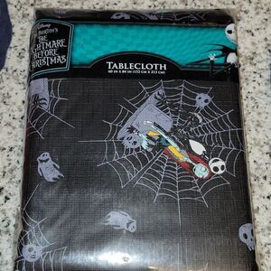 Disney Nightmare Before Christmas Tablecloth 60"X84" Jack Skellington Pu…